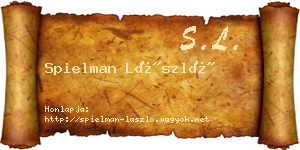 Spielman László névjegykártya